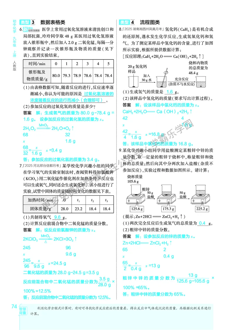 2026《初中53同步》化学九上(人教)教用答案_2026中考押题卷合集_2026新中考中考全科资料_2026版初中《5年高考3年模拟》9年级上册（化学）（人教）