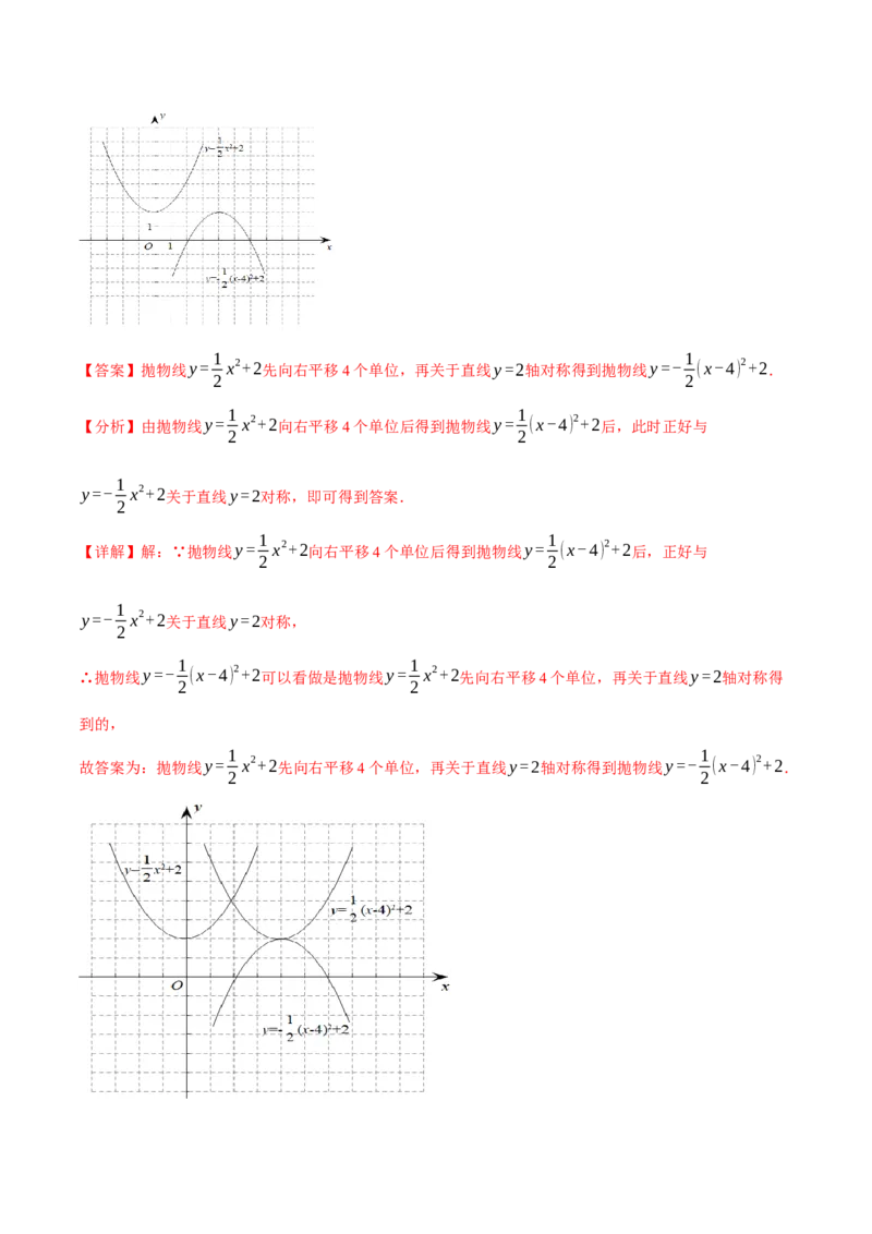 专题22.2二次函数的图象与性质（一）（八大题型）（举一反三）（人教版）（教师版）_人教版数学九年级上册_版本二_九年级数学上册（人教版）_母题专项-U66_2024版