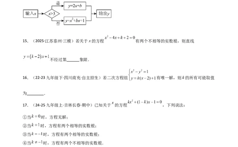 专题21.8公式法和因式分解法（专项练习）（拓展培优篇）（人教版）（学生版）_人教版数学九年级上册_版本二_九年级数学上册（人教版）_专题突破练习-V4_2026版