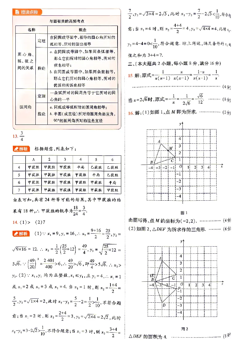 2026《安徽中考&bull;载望考前预测解密卷》数学A卷答案_2026中考押题卷合集_2026《载望中考&bull;预测解密卷》多地方版_2026《载望中考&bull;考前预测解密卷》安徽2科