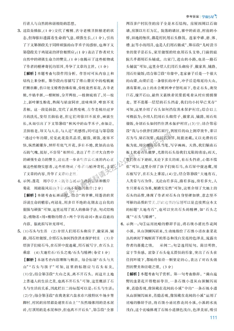 2026《初中语文&bull;5星学霸中考专题培优》详解详答_2026中考押题卷合集_2026新中考中考全科资料