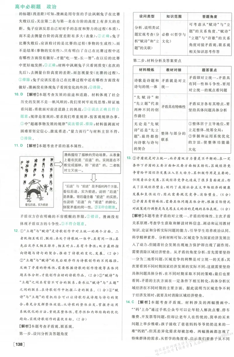 答案必修四_高中三年全科资料_高中_2026版高中必刷题政治必修4