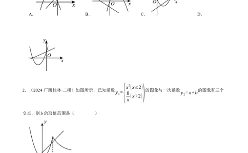 专题22.2二次函数图象与一次函数（压轴题专项讲练）（人教版）（学生版）_人教版数学九年级上册_版本二_九年级数学上册（人教版）_压轴题专项-V5_2025版