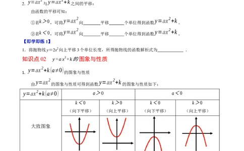 专题22.3二次函数的图象与性质（2）（高效培优讲义）（学生版）_人教版数学九年级上册_版本二_九年级数学上册（人教版）_同步讲义-U18_2026版