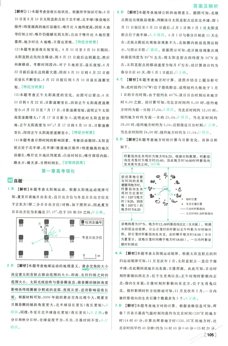 答案_高中三年全科资料_高中_2026版高中必刷题地理选修1ZT