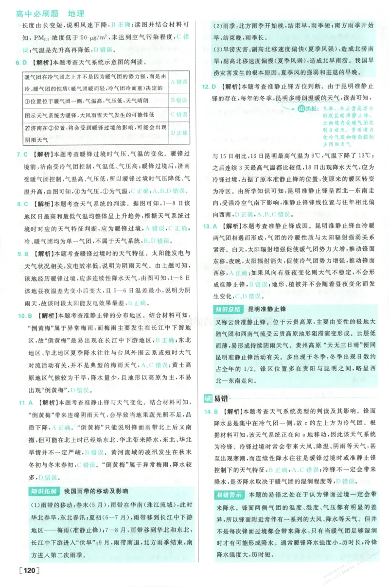 答案_高中三年全科资料_高中_2026版高中必刷题地理选修1ZT