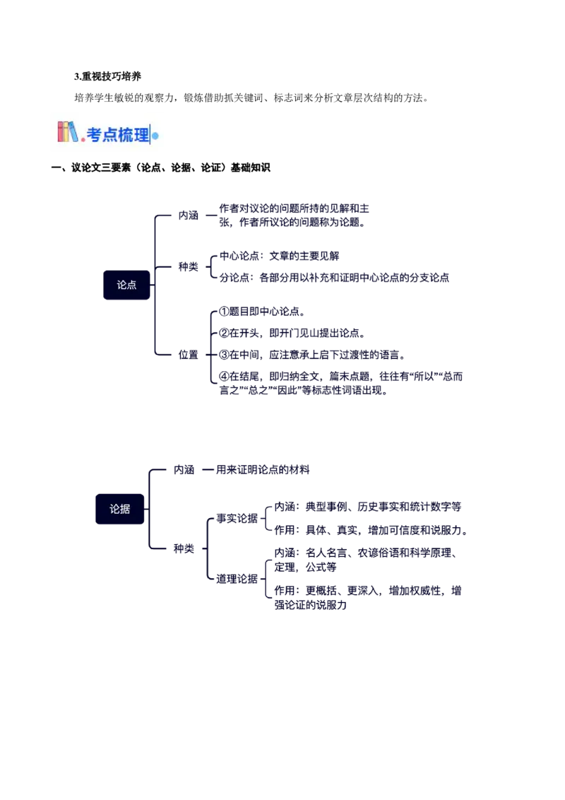 考点03论点、论据与论证-备战2025年高考语文一轮复习考点帮（新高考通用）（教师版）_高中三年全科资料_高中_高中1_备战2026年高考语文一轮复习考点帮（新高考通用）
