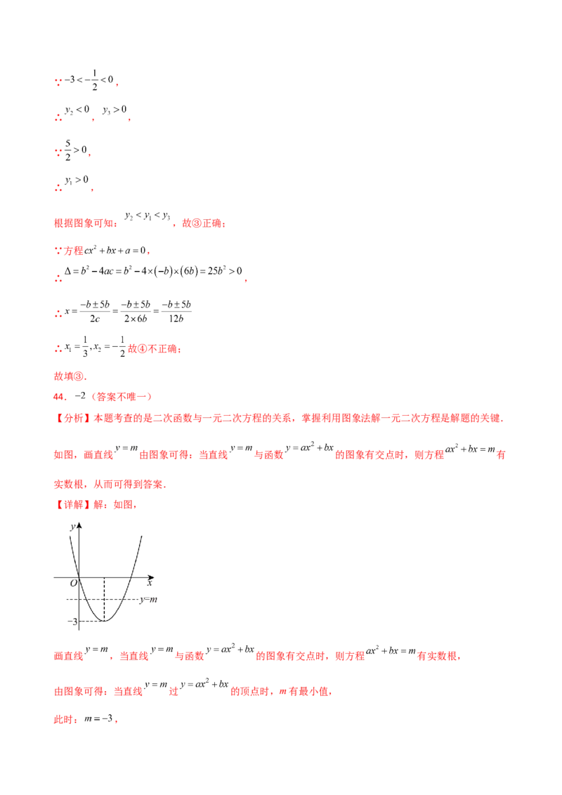 专题22.18二次函数常考考点分类专题（全章专项练习）（基础练）-（人教版）_人教版数学九年级上册_版本二_九年级数学上册（人教版）_专题突破练习-V4_2025版