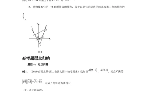 第80讲阿基米德三角形（教师版）_高中三年全科资料_高考数学《必刷5000题》2025版_2025高考数学必刷5000题（分章节WORD）