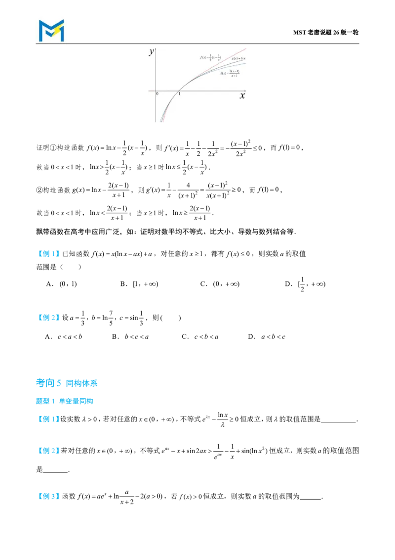 第一节导数小题篇正文_高中三年全科资料_高中_2026年高考《MST高考》一轮复习系列（数学）_第三章