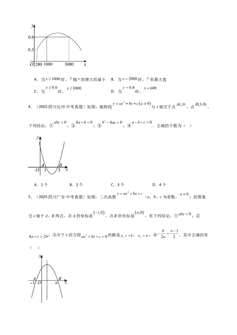 专题22.4二次函数与一元二次方程（知识梳理+题型精析+同步练习）（人教版）（学生版）_人教版数学九年级上册_版本二_九年级数学上册（人教版）_专题突破练习-V4_2026版