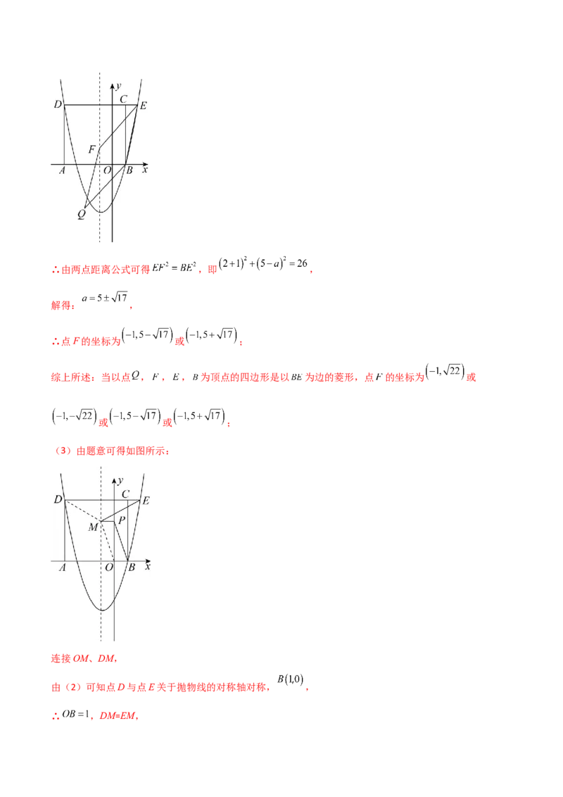 专题22.22二次函数图象的对称性（直通中考）-（人教版）_人教版数学九年级上册_版本二_九年级数学上册（人教版）_专题突破练习-V4_2024版