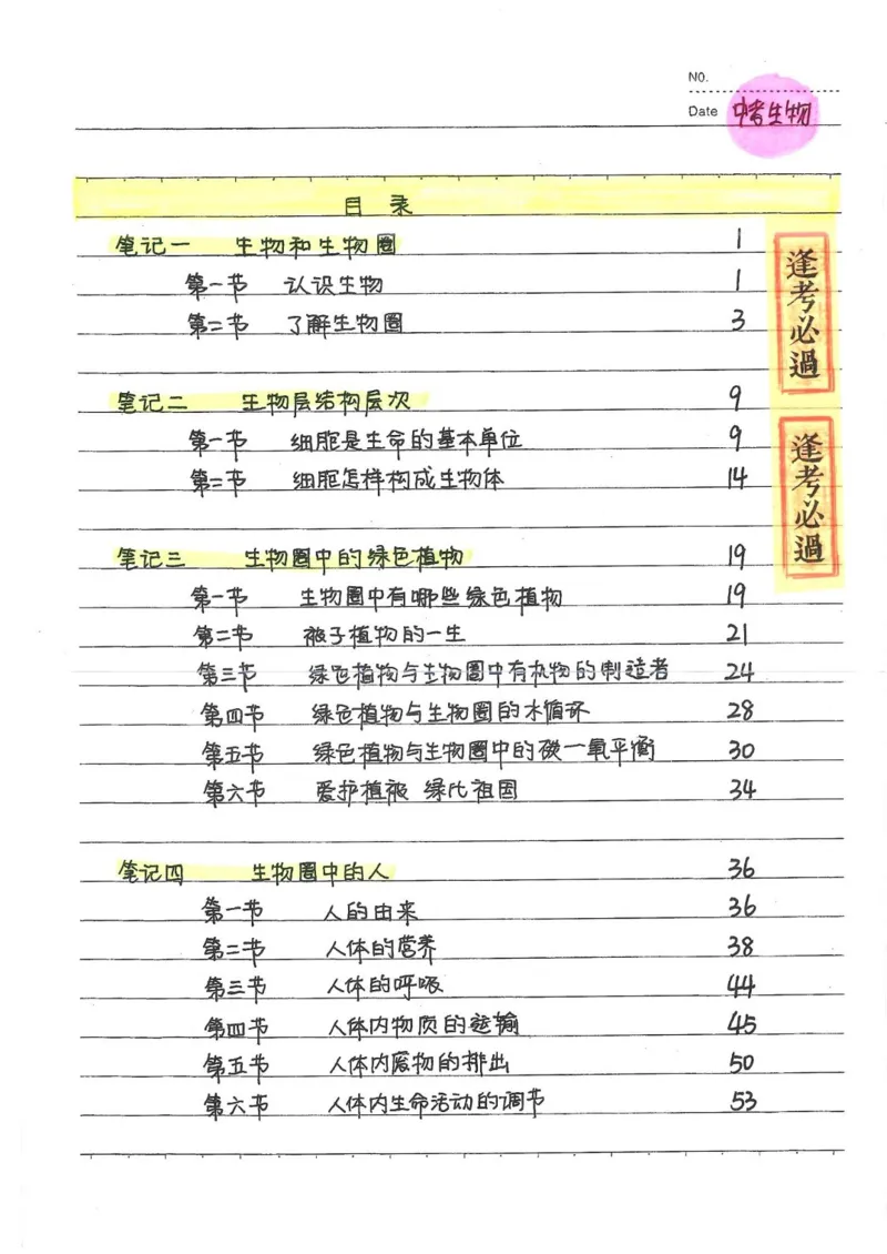 2026《状元笔记》初中生物_2026中考押题卷合集_2026新中考中考全科资料