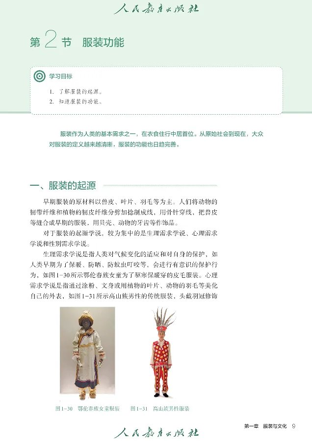 选择性必修5服装及其设计_高中三年全科资料_高中_高中电子教材_高中通用技术_人教版