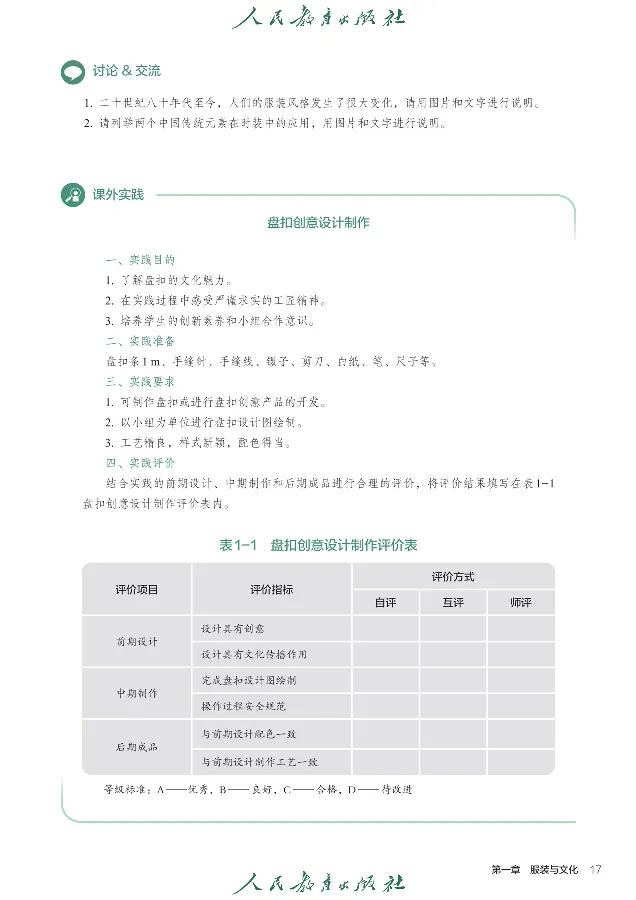 选择性必修5服装及其设计_高中三年全科资料_高中_高中电子教材_高中通用技术_人教版