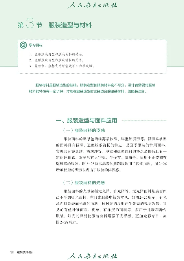 选择性必修5服装及其设计_高中三年全科资料_高中_高中电子教材_高中通用技术_人教版