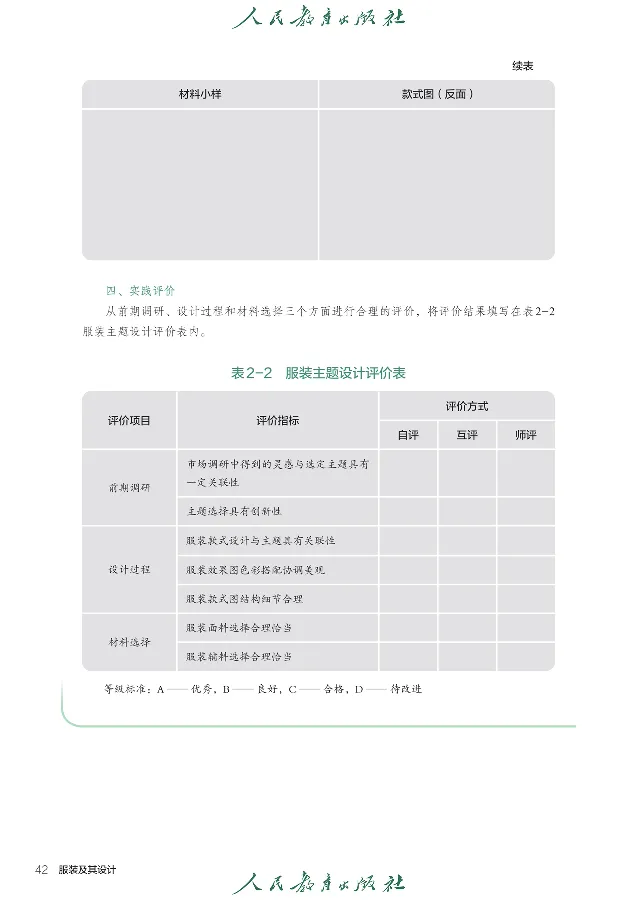 选择性必修5服装及其设计_高中三年全科资料_高中_高中电子教材_高中通用技术_人教版