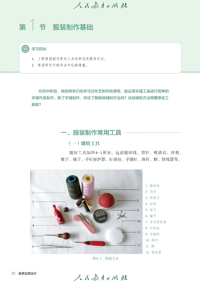 选择性必修5服装及其设计_高中三年全科资料_高中_高中电子教材_高中通用技术_人教版