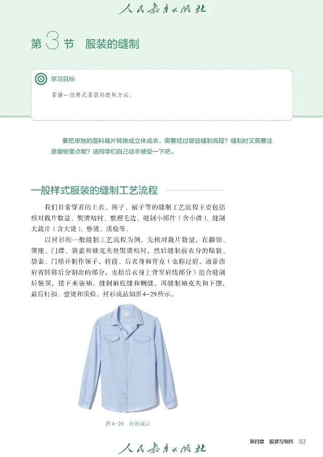 选择性必修5服装及其设计_高中三年全科资料_高中_高中电子教材_高中通用技术_人教版