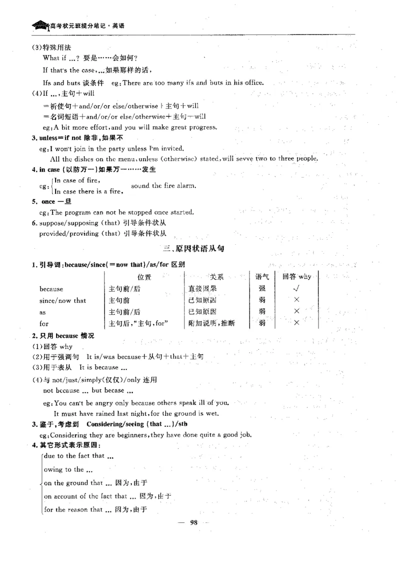 英语高考状元班提分笔记_高中三年全科资料_高中_高中1_《高考状元班提分笔记》