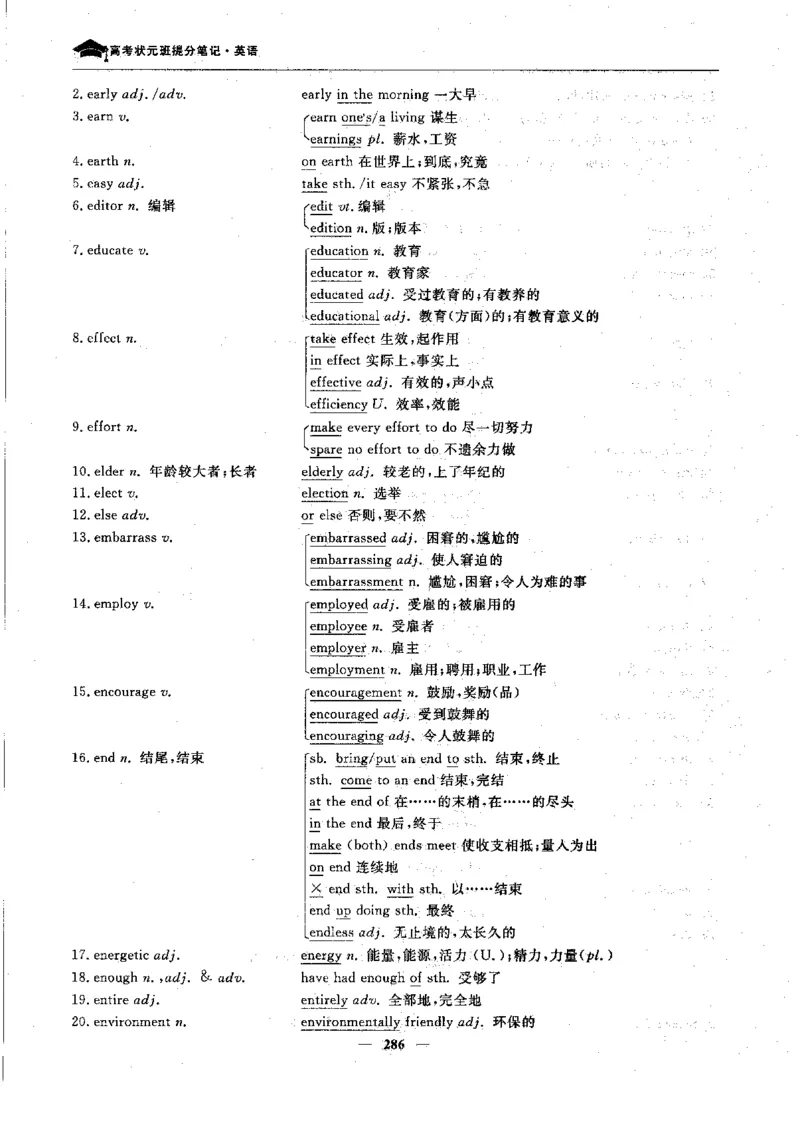 英语高考状元班提分笔记_高中三年全科资料_高中_高中1_《高考状元班提分笔记》