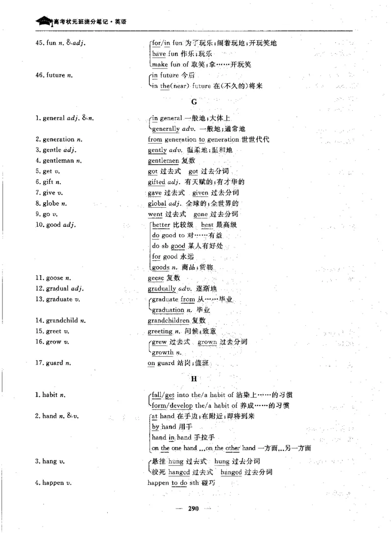 英语高考状元班提分笔记_高中三年全科资料_高中_高中1_《高考状元班提分笔记》