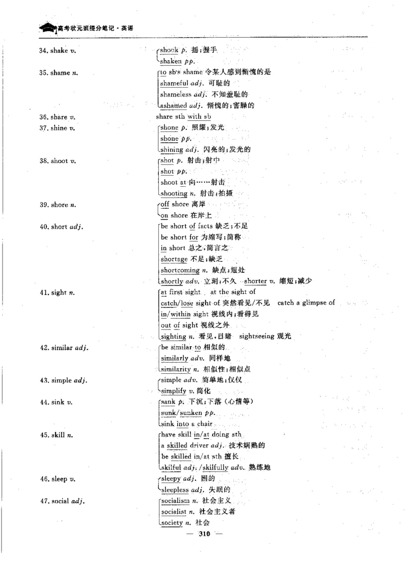 英语高考状元班提分笔记_高中三年全科资料_高中_高中1_《高考状元班提分笔记》