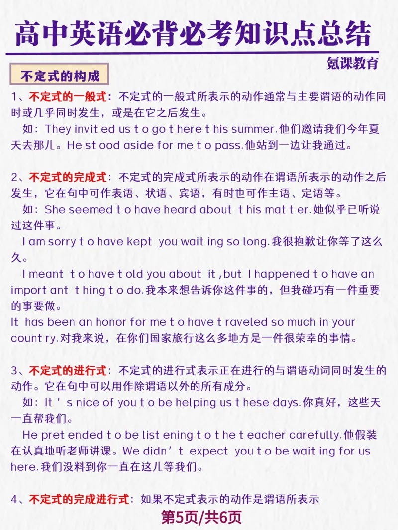高中英语必背必考知识点总结_高中三年全科资料_高中三年全科资料_英语