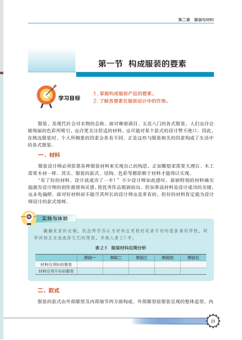 选择性必修5服装及其设计_高中三年全科资料_高中_高中电子教材_高中通用技术_豫科版
