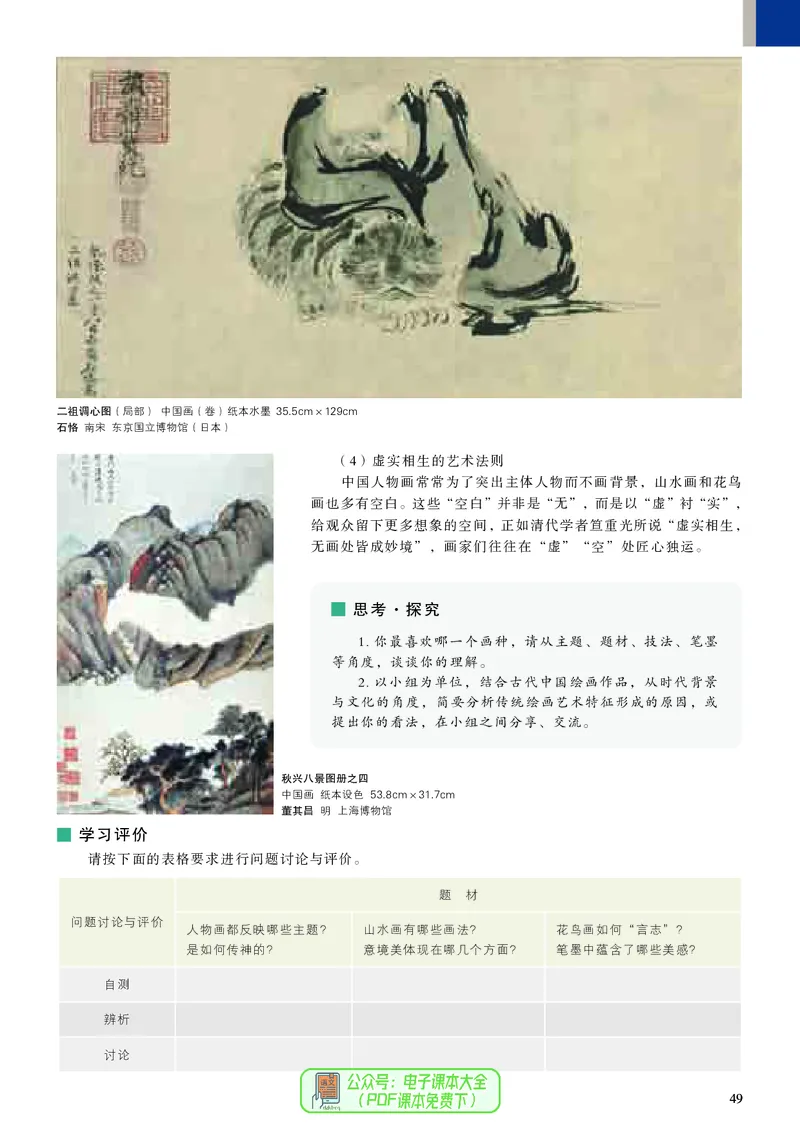 高中美术必修美术鉴赏_高中三年全科资料_高中_高中电子教材_高中美术_人美版