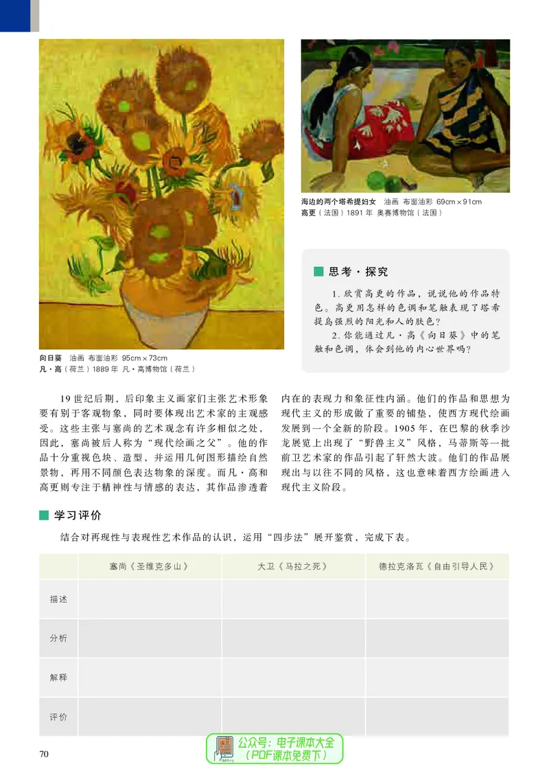 高中美术必修美术鉴赏_高中三年全科资料_高中_高中电子教材_高中美术_人美版