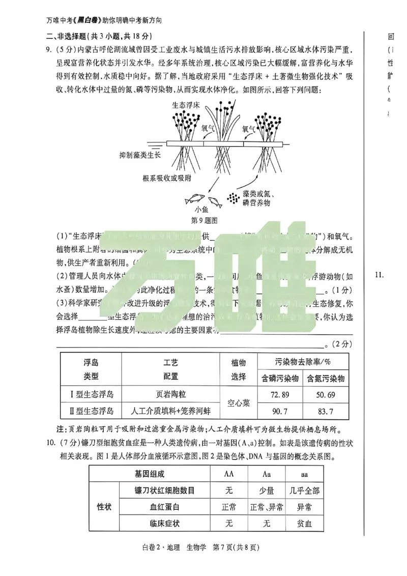 2026内蒙古黑白卷白卷2地理生物_中考押题2026《中考押题》系列（9科全套实时更新中）_万唯2026版初中《万唯黑白卷》地生（内蒙古）