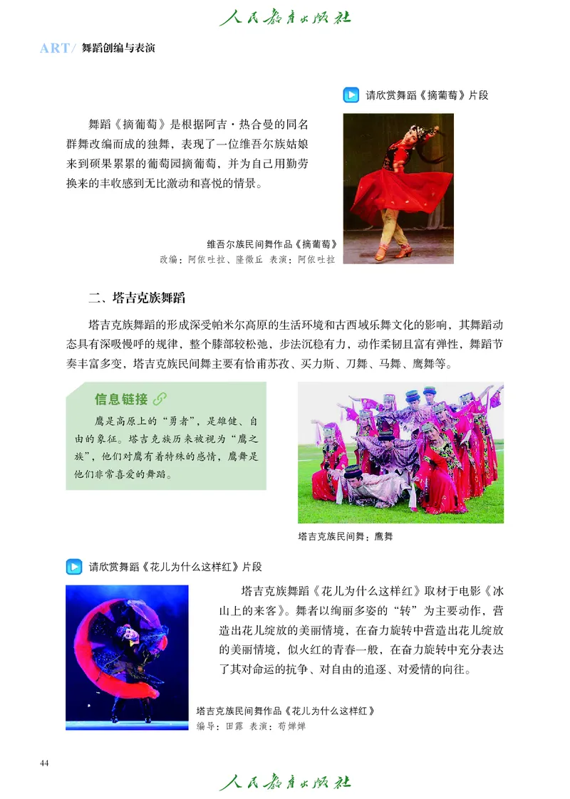 选择性必修3舞蹈创编与表演_高中三年全科资料_高中_高中电子教材_高中艺术_人教版