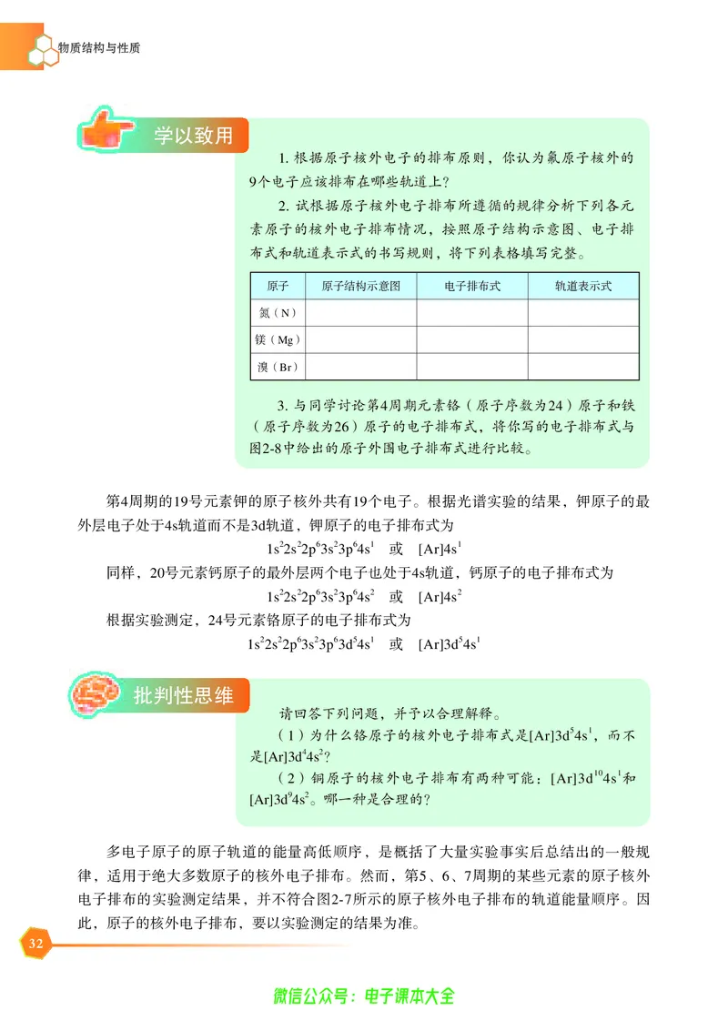 选择性必修2&mdash;&mdash;物质结构与性质（苏教版）_高中三年全科资料_高中_高中电子教材_高中化学_苏教版