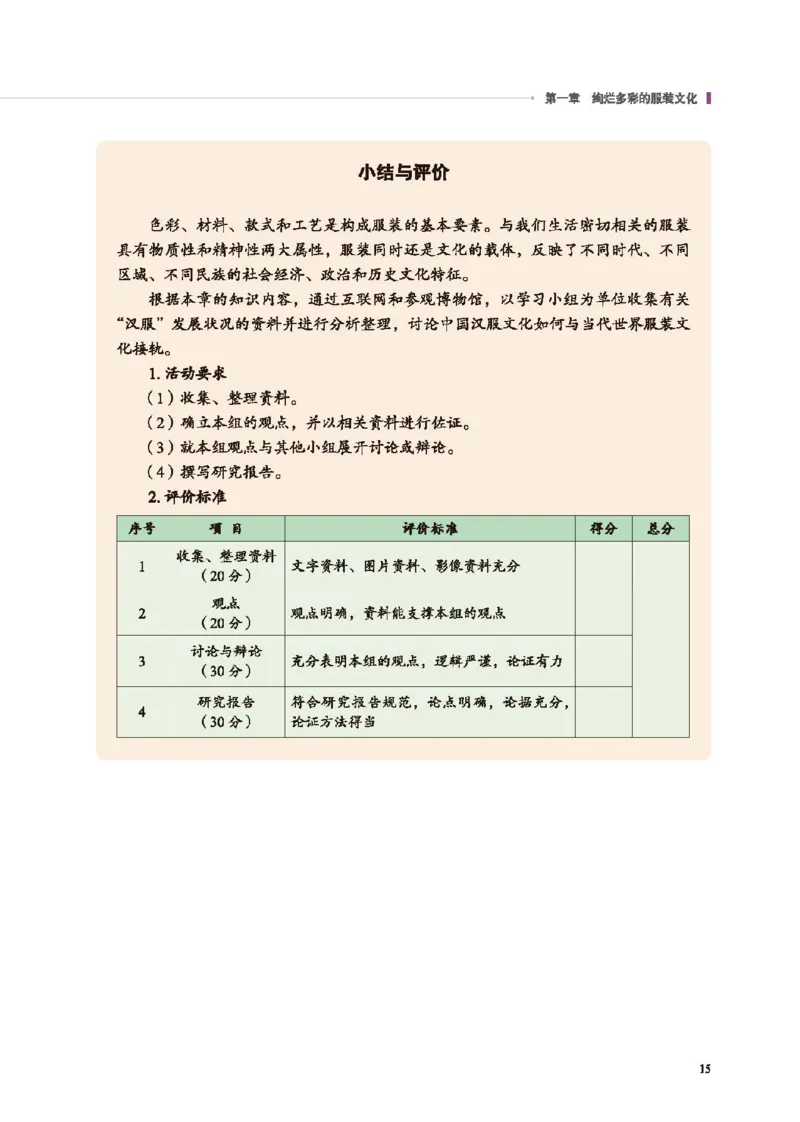 选择性必修5服装及其设计_高中三年全科资料_高中_高中电子教材_高中通用技术_地质版