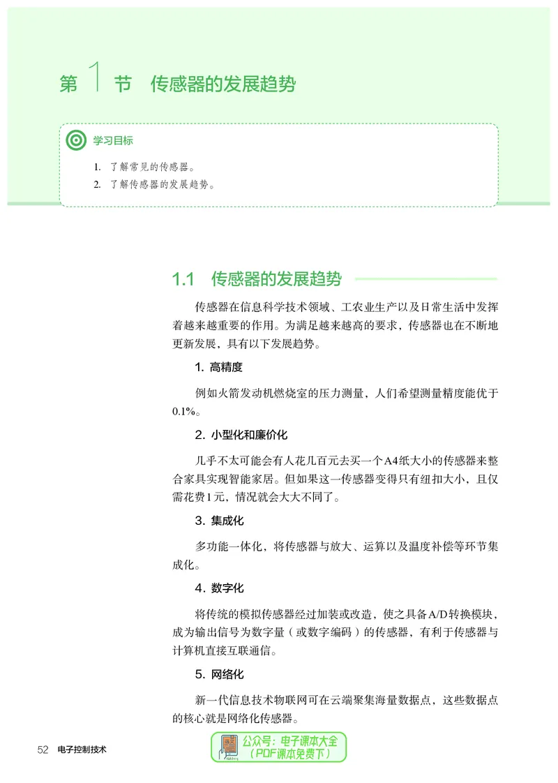 选择性必修1电子控制技术_高中三年全科资料_高中_高中电子教材_高中通用技术_人教版