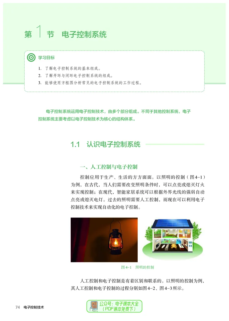 选择性必修1电子控制技术_高中三年全科资料_高中_高中电子教材_高中通用技术_人教版