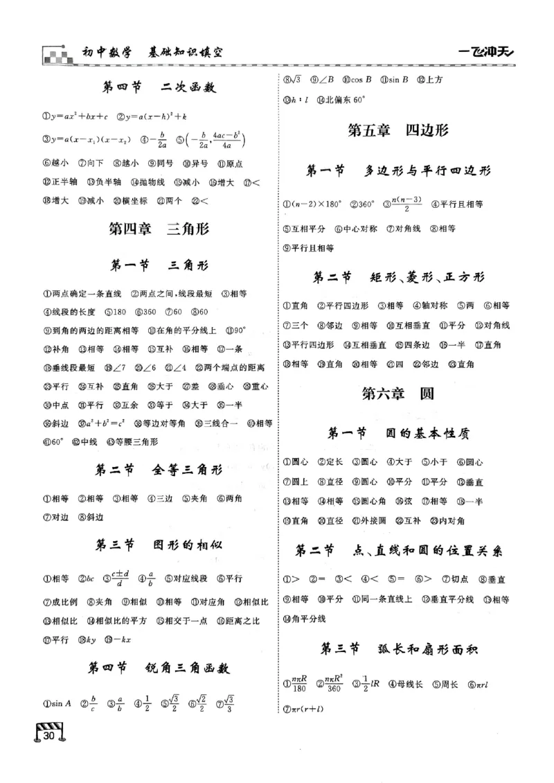2026版《一飞冲天&middot;中考专项精品试题分类》数学基础知识填空(1)_2026中考押题卷合集_2026新中考中考全科资料
