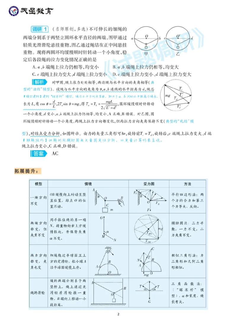 轻绳、轻杆模型_高中三年全科资料_高中_1高中基础资料包_A-高中必背9科知识点_物理