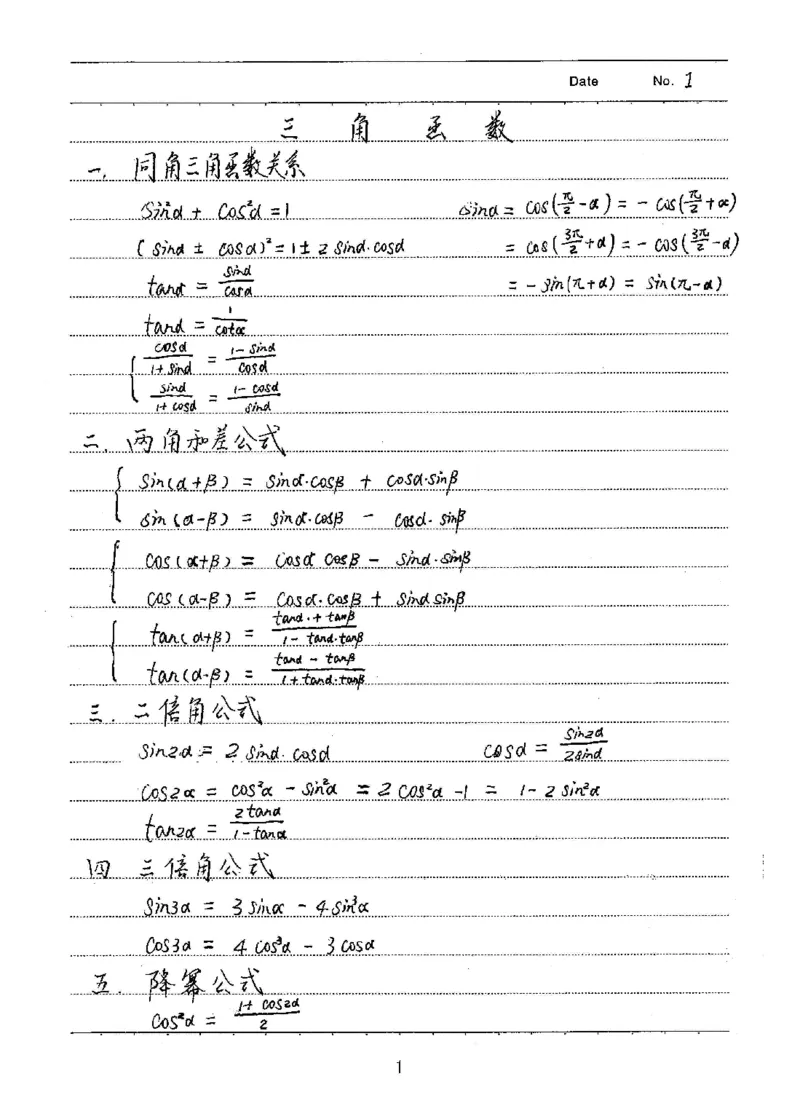 衡水高考学霸笔记文科数学_高中三年全科资料_高中_衡水高考状元学霸各科笔记等整理