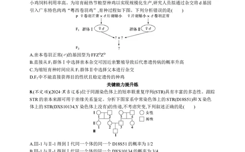 课时规范练26　基因在染色体上、伴性遗传_高中三年全科资料_高中_高中1_2026版《优化设计》新高考版一轮（生物+数学）_2026优化设计一轮复习(生物)_课后习题
