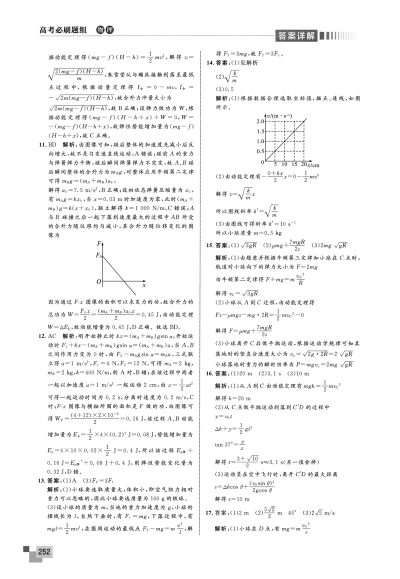解题王-高考物理必刷题组答案_高中三年全科资料_高中