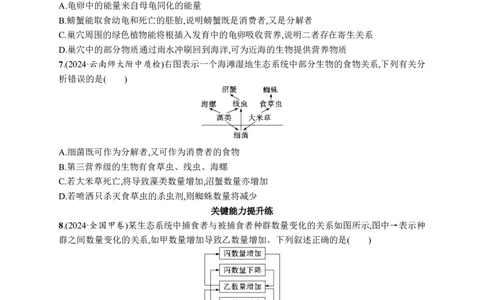 课时规范练50　生态系统的结构_高中三年全科资料_高中_高中1_2026版《优化设计》新高考版一轮（生物+数学）_2026优化设计一轮复习(生物)_高考总复习优化设计一轮用书生物H配人教版word