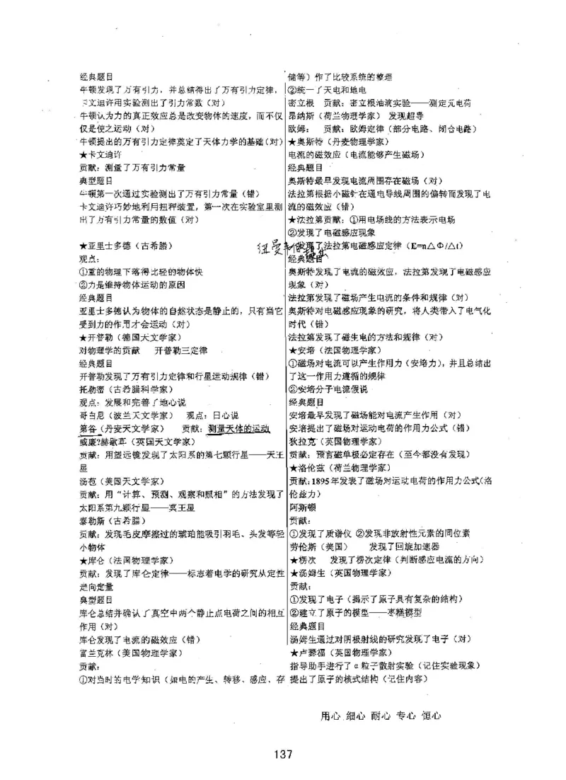 衡水高考学霸笔记物理_高中三年全科资料_高中_衡水高考状元学霸各科笔记等整理