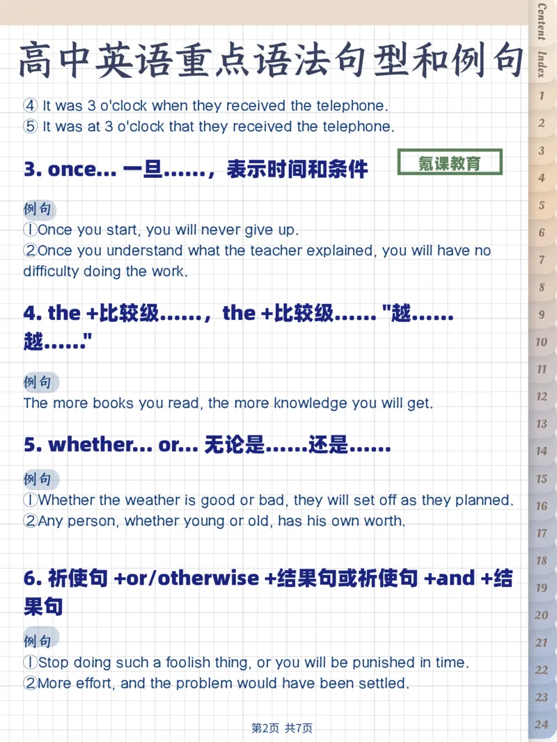 高中英语重点语法句型和例句）_高中三年全科资料_高中三年全科资料_英语