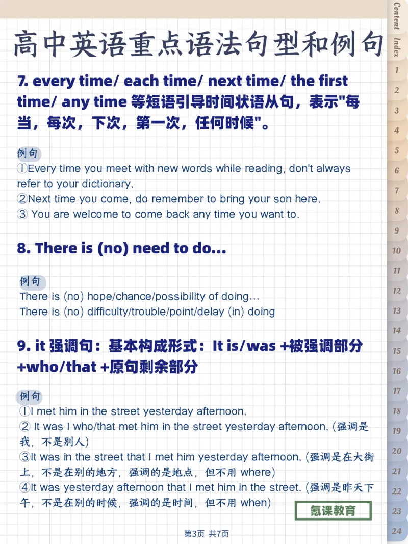 高中英语重点语法句型和例句）_高中三年全科资料_高中三年全科资料_英语