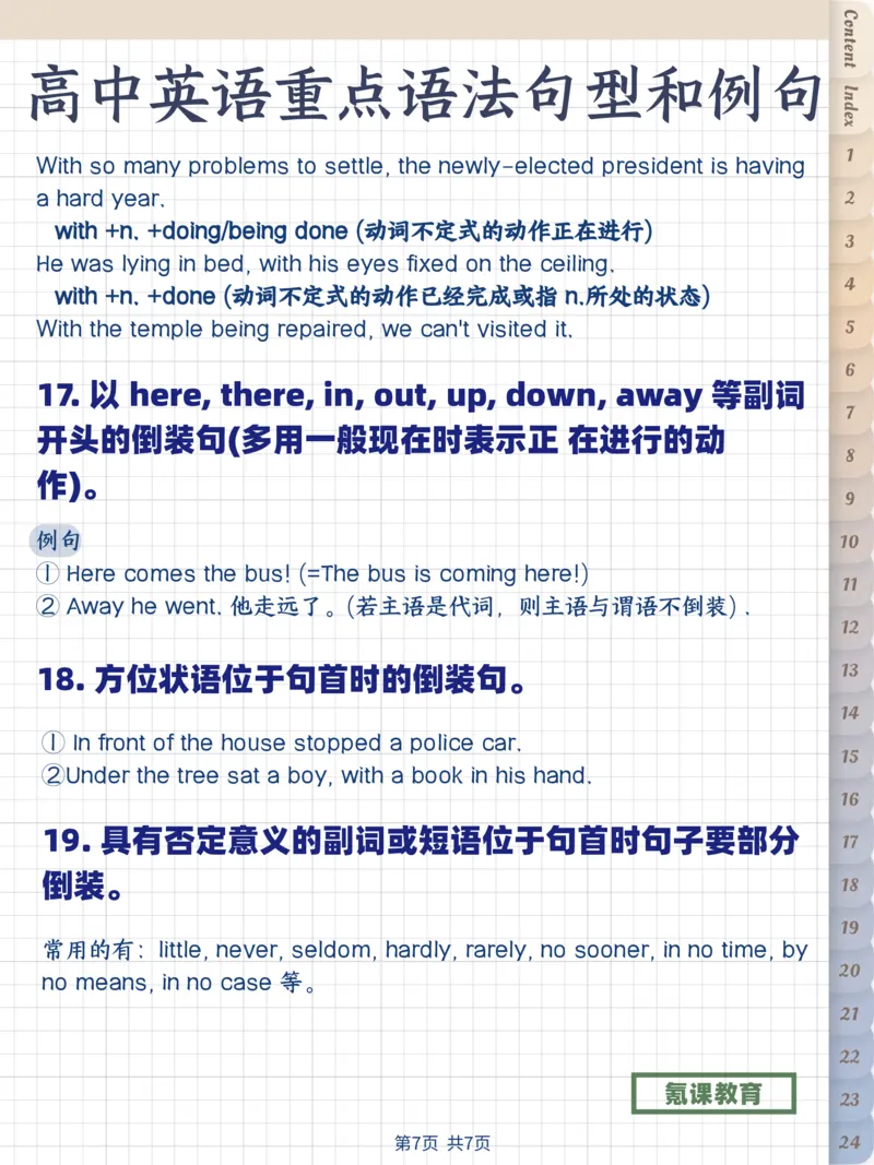 高中英语重点语法句型和例句）_高中三年全科资料_高中三年全科资料_英语