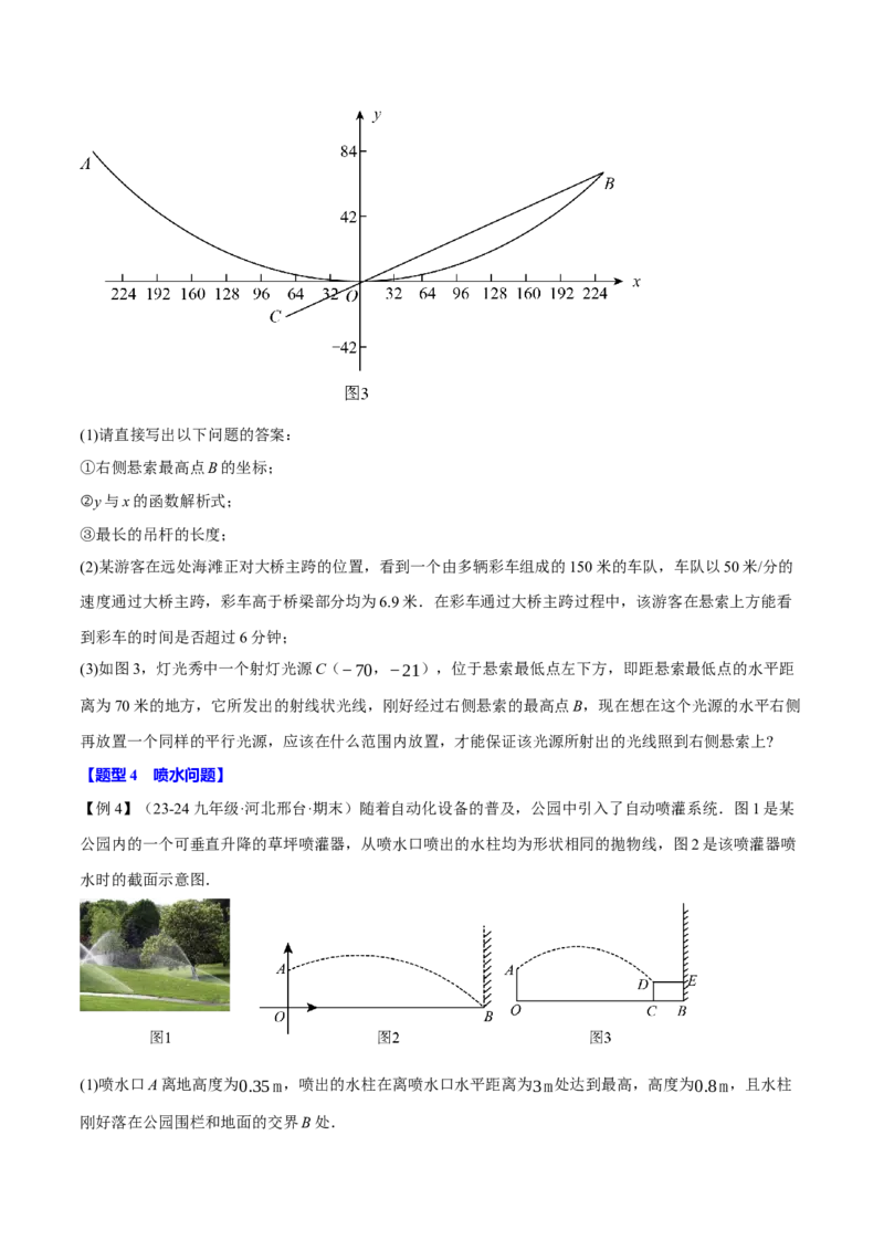 专题22.5实际问题与二次函数（十大题型）（举一反三）（人教版）（学生版）_人教版数学九年级上册_版本二_九年级数学上册（人教版）_母题专项-U66_2025版
