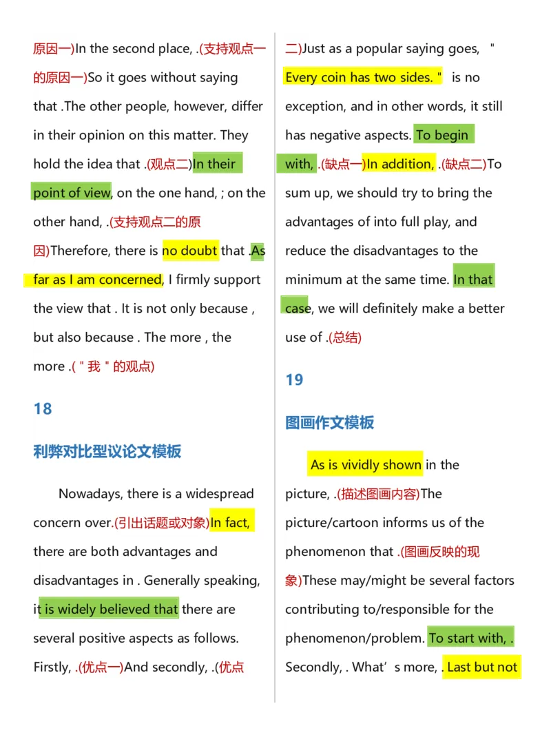 高中英语作文模板（有_高中三年全科资料_高中三年全科资料_英语