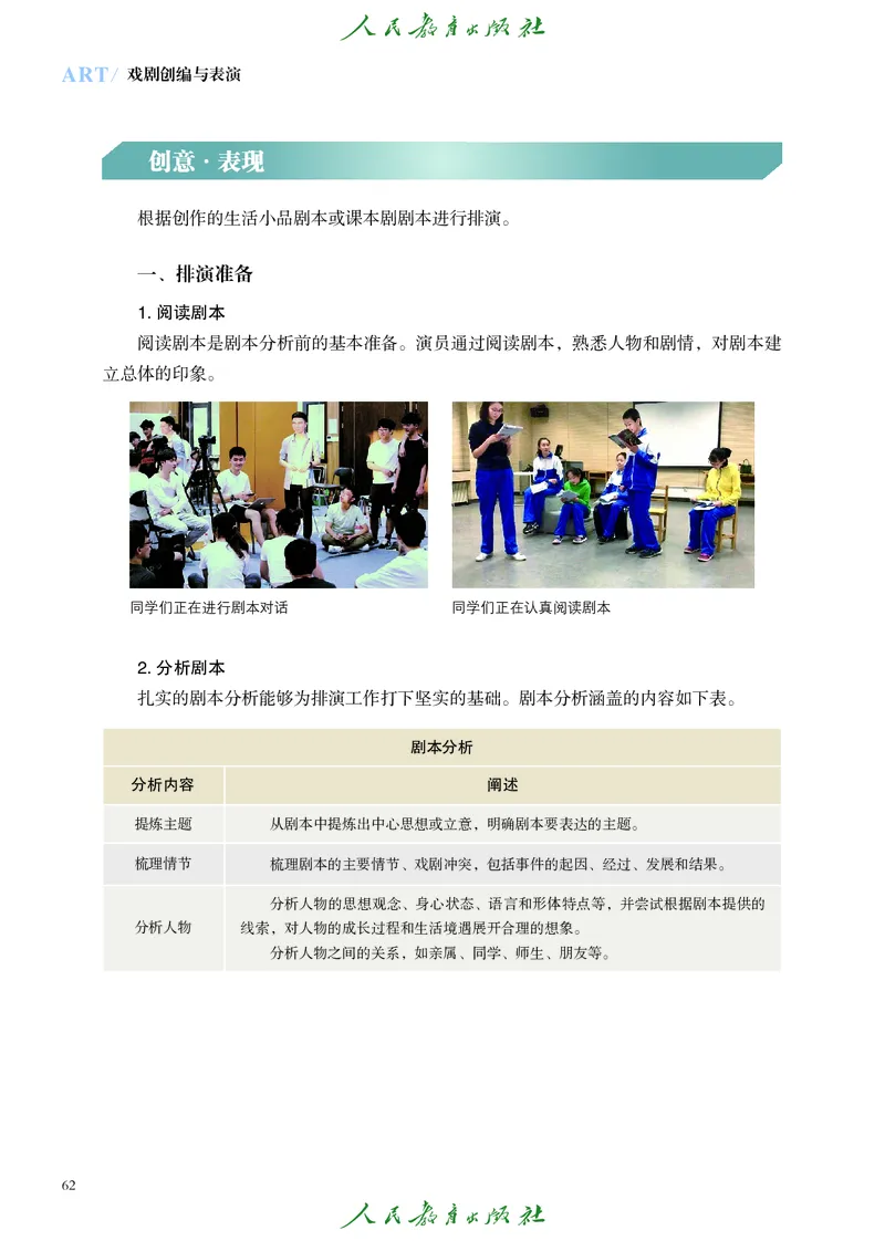 选择性必修4戏剧创编与表演_高中三年全科资料_高中_高中电子教材_高中艺术_人教版